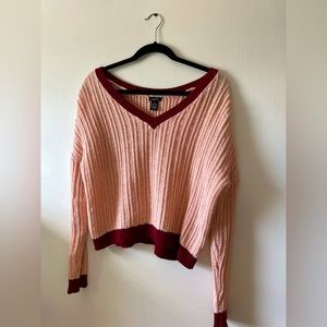 Rue 21 pink and red sweater/size Medium
